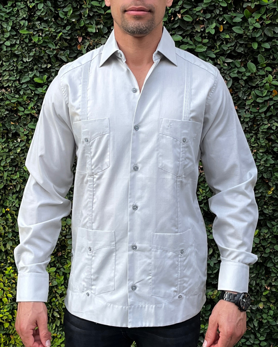 GUAYABERA MANCHESTER GRIS SABINO