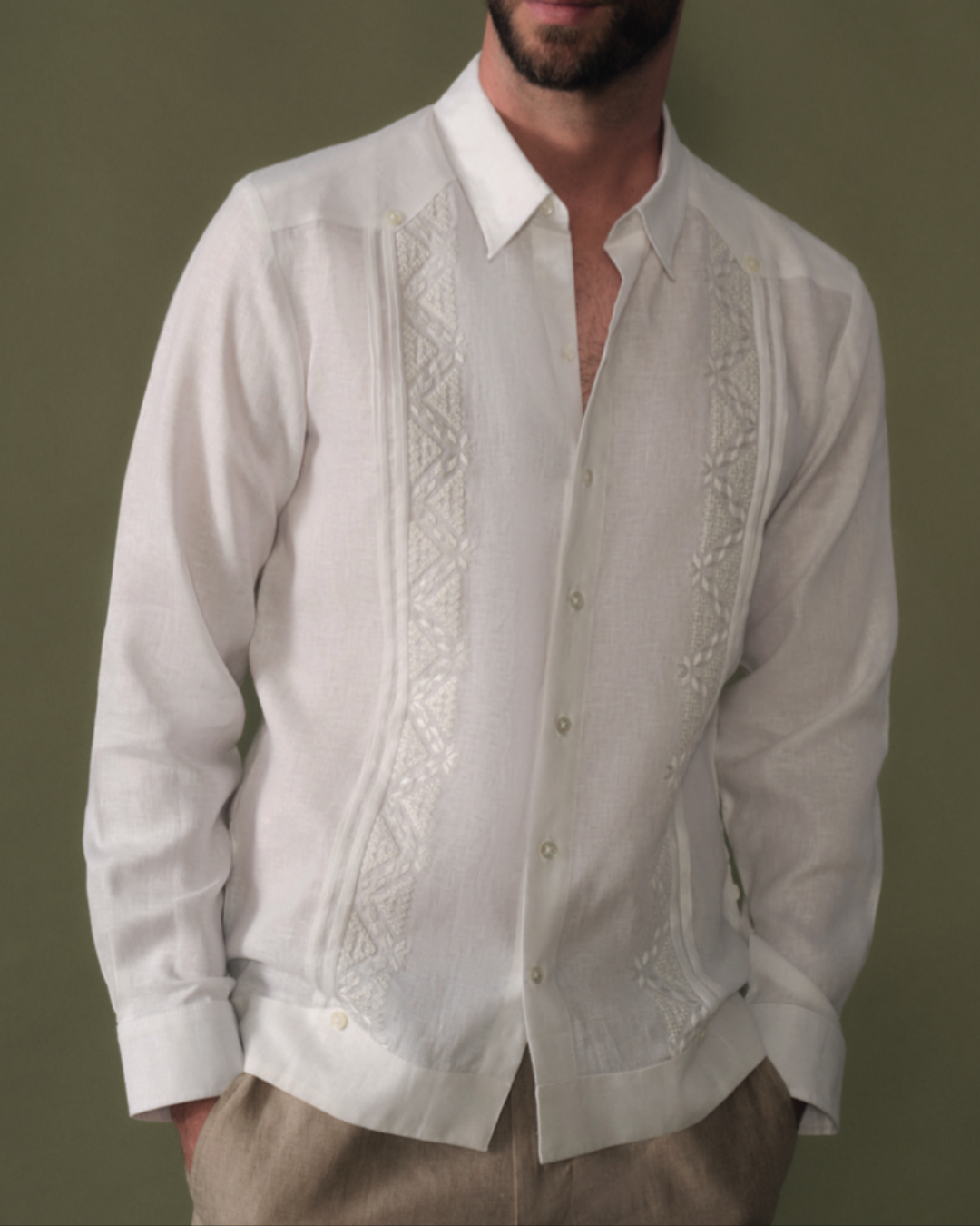 GUAYABERA ABITO RAPHAEL BLANCO