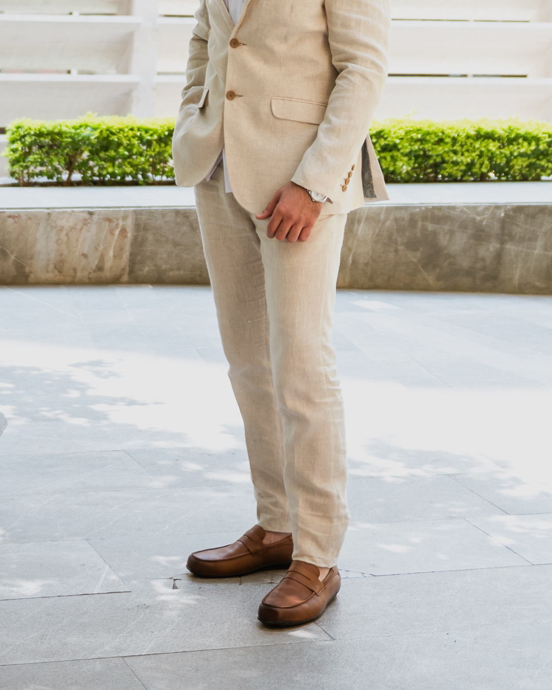 PANTALON ENZO NATURAL TURIX SLIM