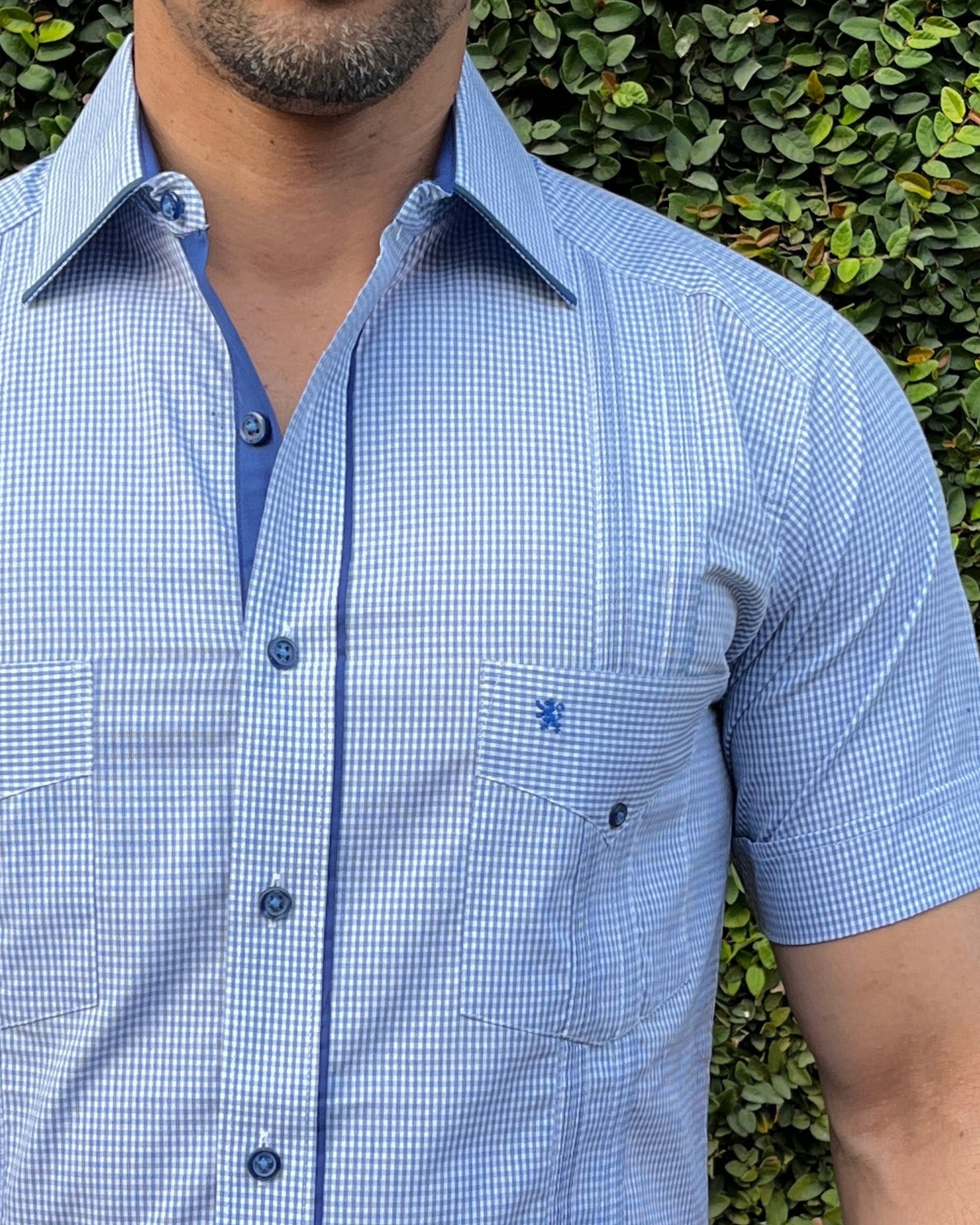 GUAYABERA MANCHESTER AZUL CAUREL
