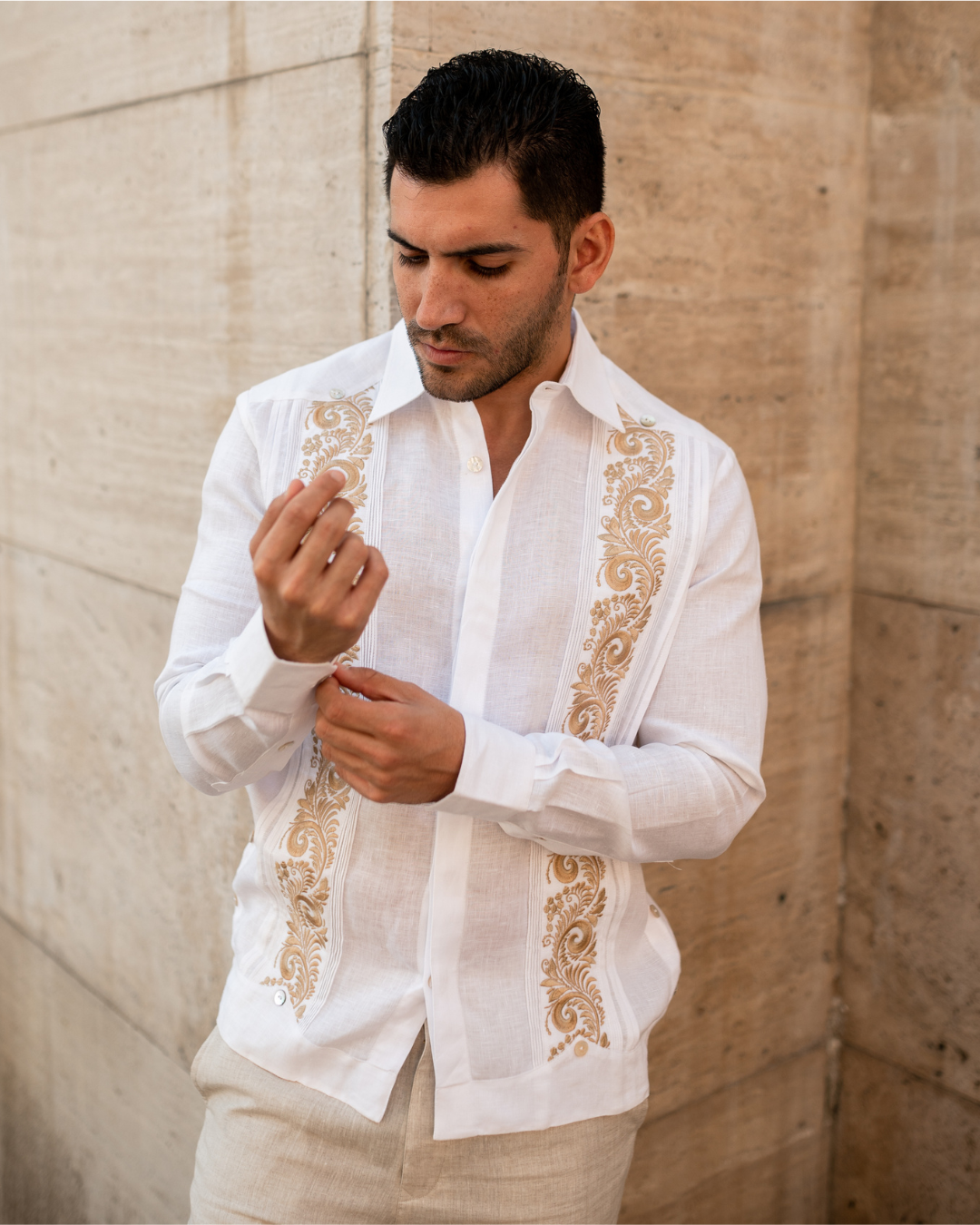 GUAYABERA ENZO BLANCO EL DORADO