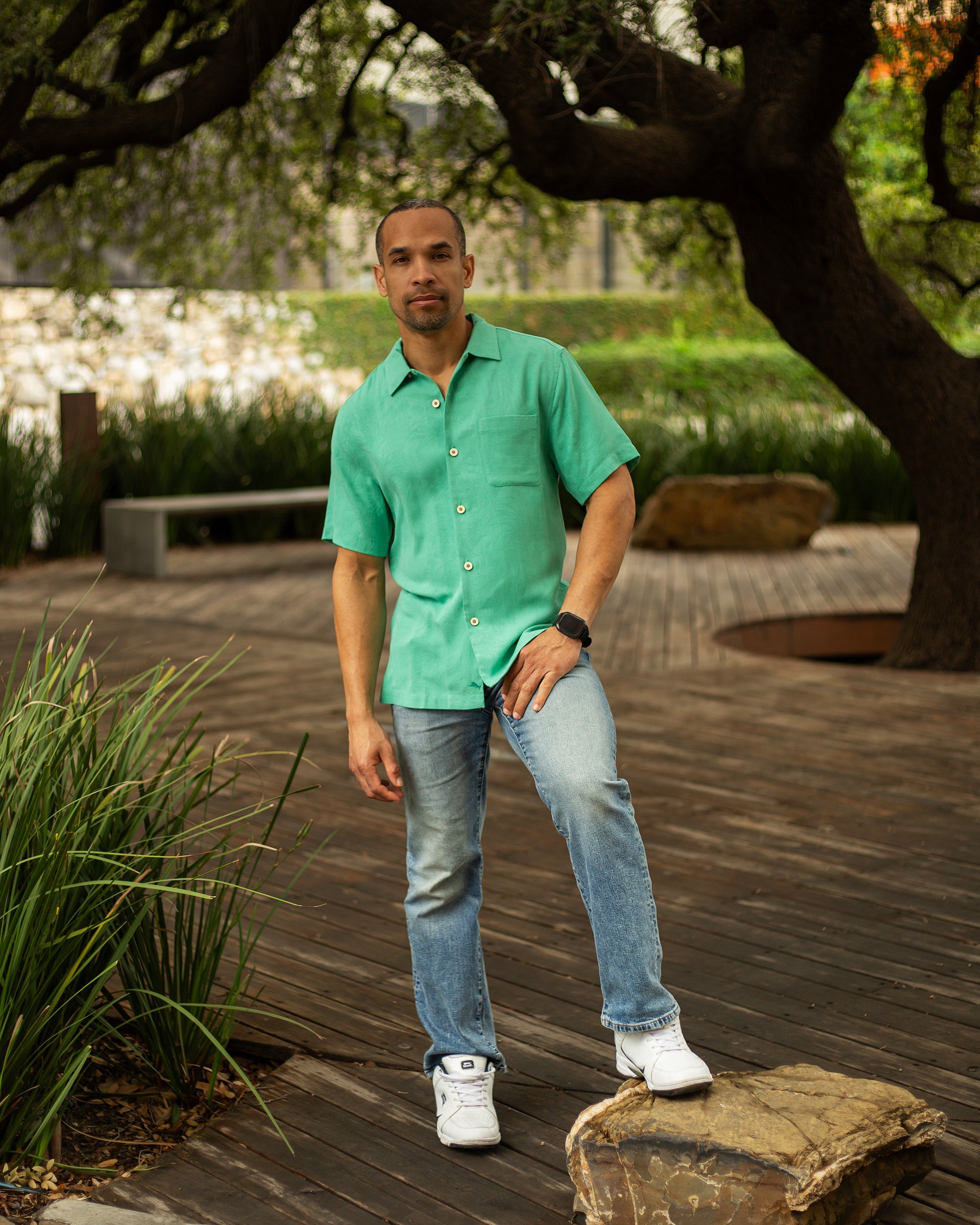 CAMISOLA TOMMY BAHAMA ALOHA AQUA