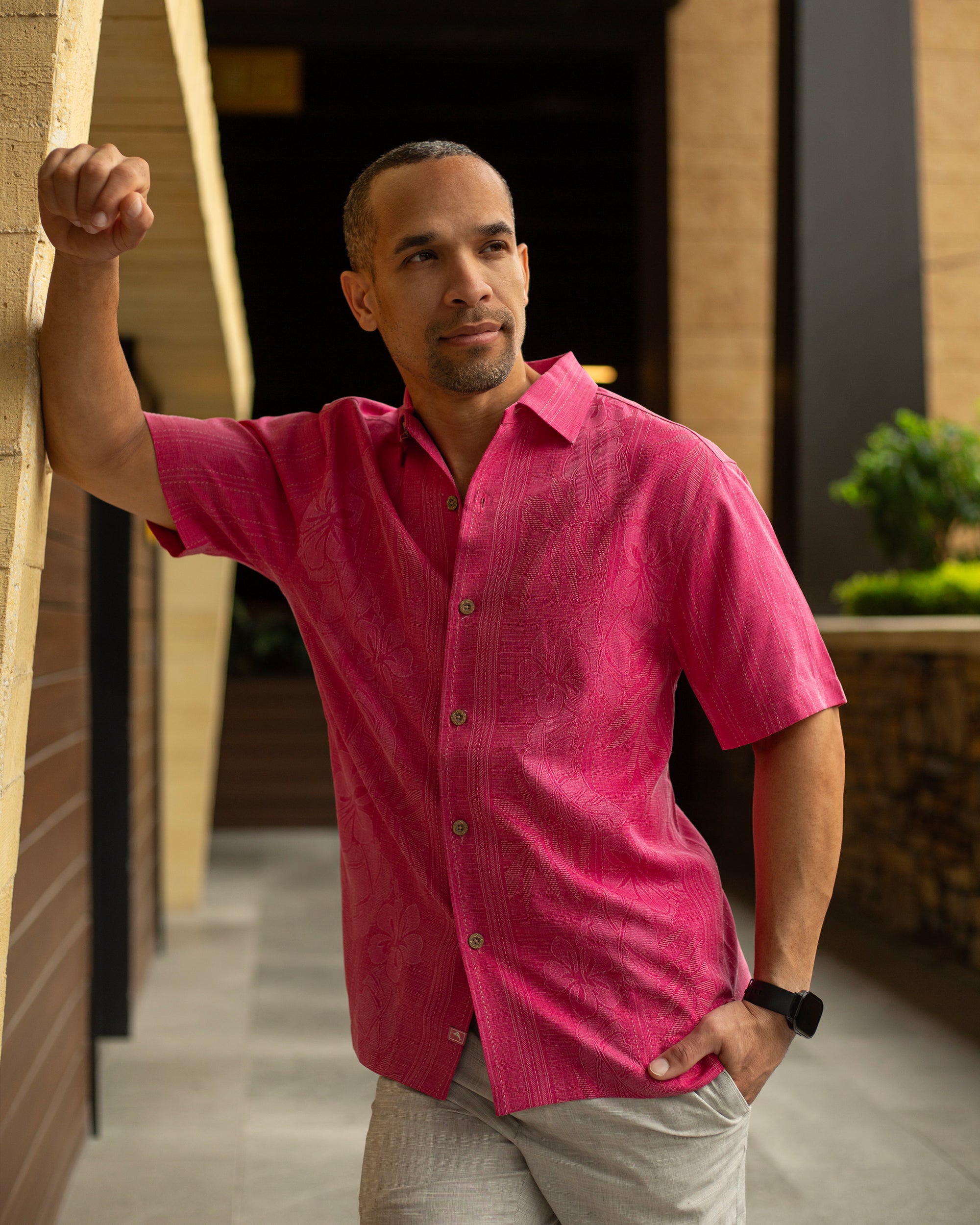 CAMISOLA TOMMY BAHAMA PINK BORDER