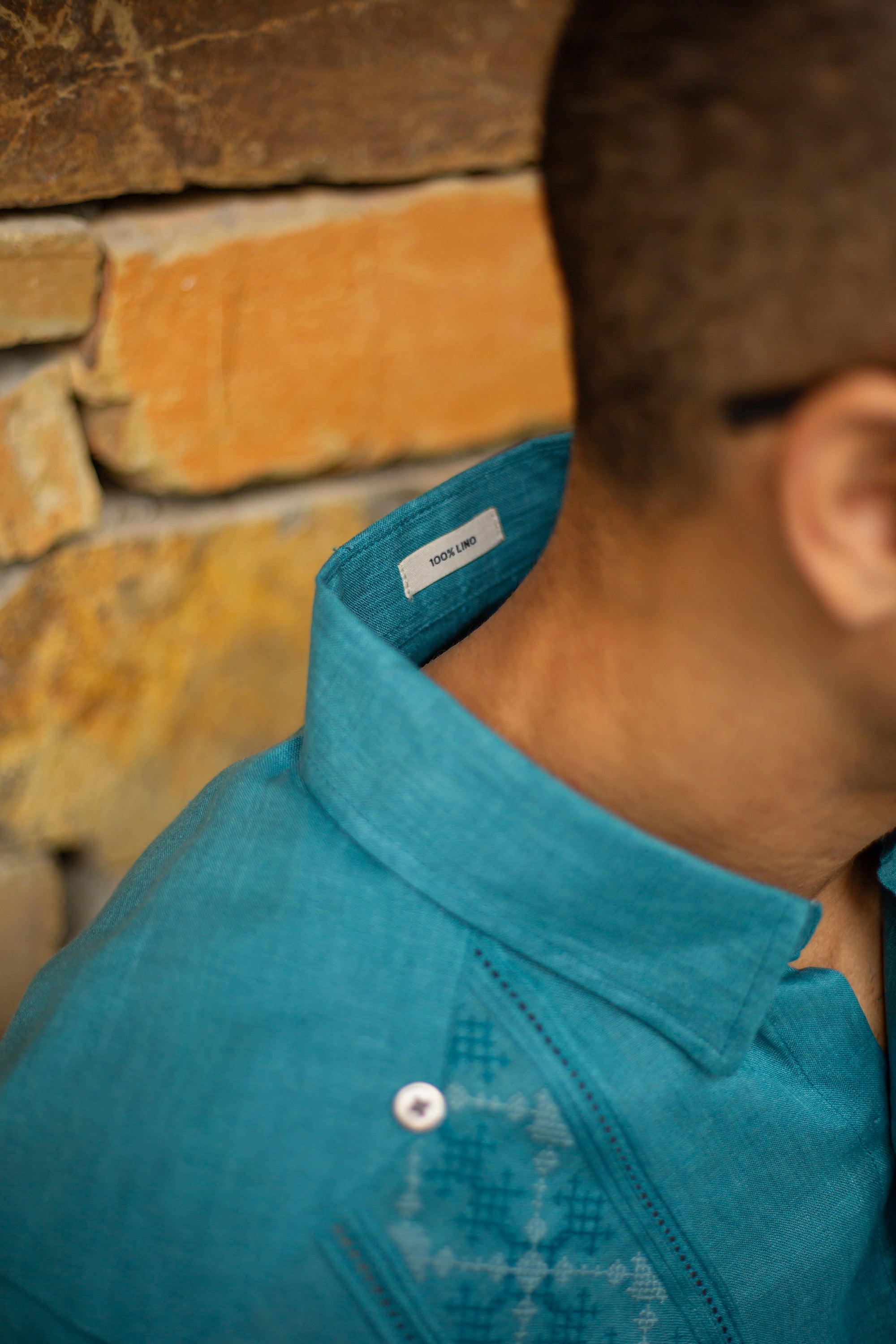GUAYABERA ABITO VARIAN JADE MOSAICO
