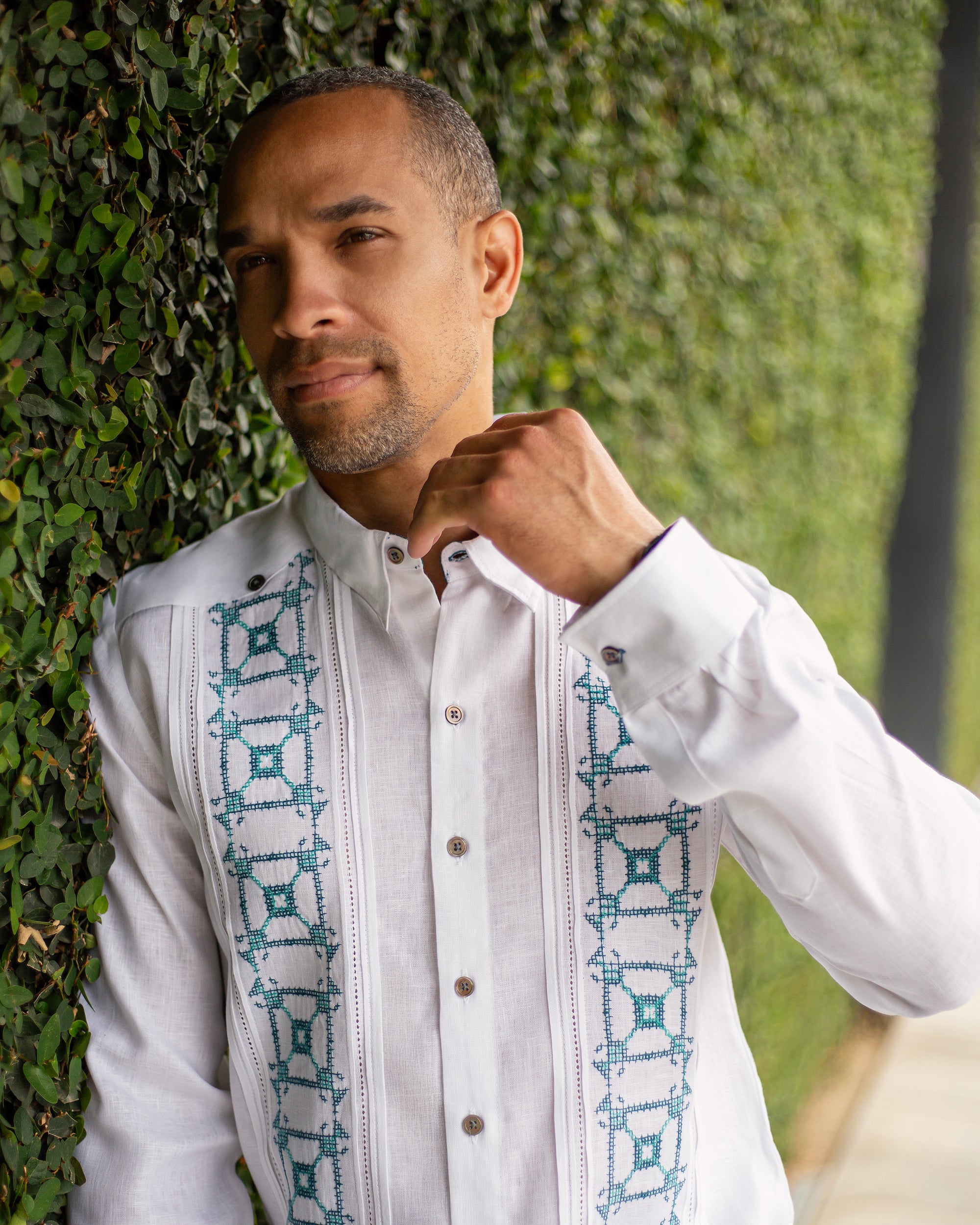 GUAYABERA ABITO MORALES BLANCO