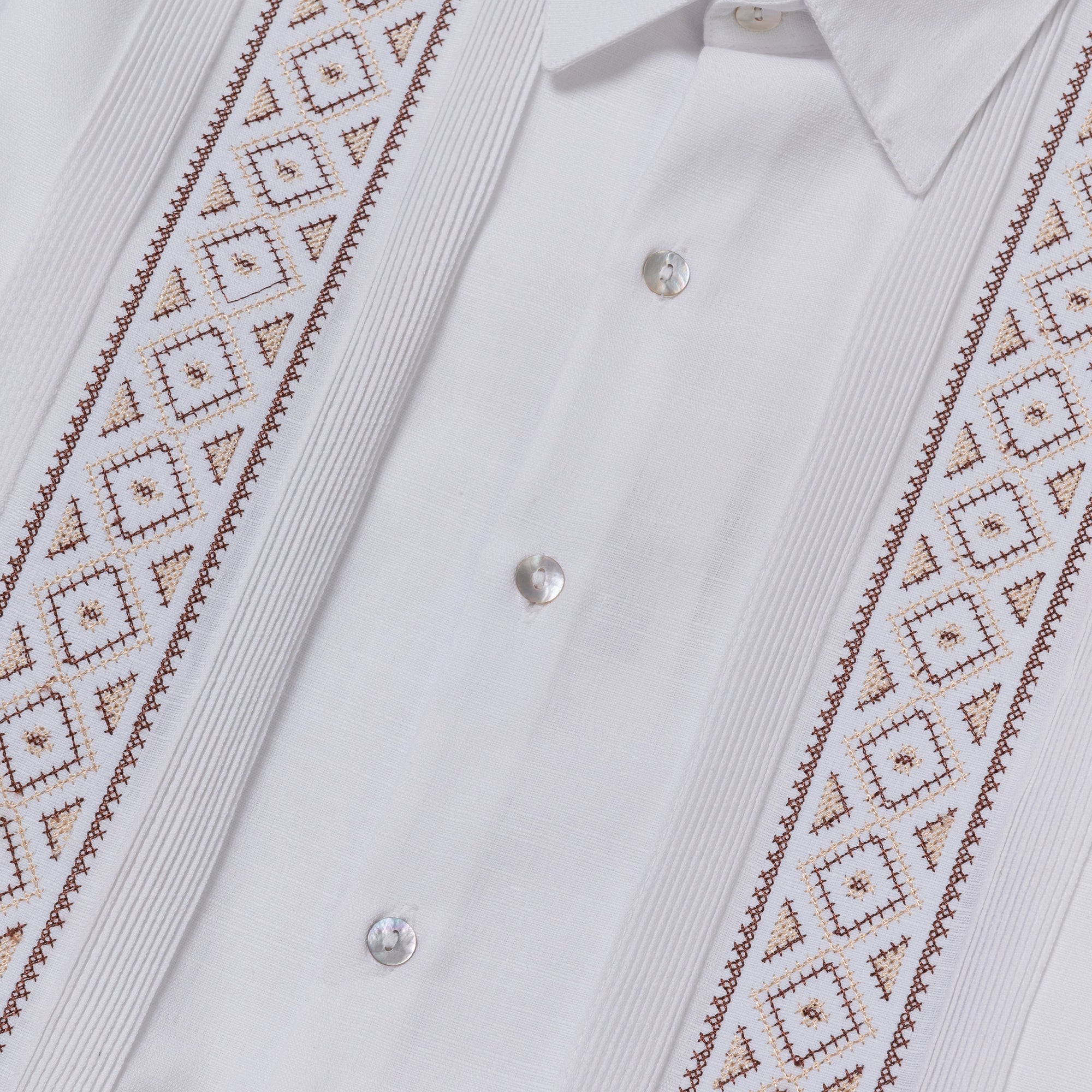 GUAYABERA MERIDANAS BLANCO ALFORJA