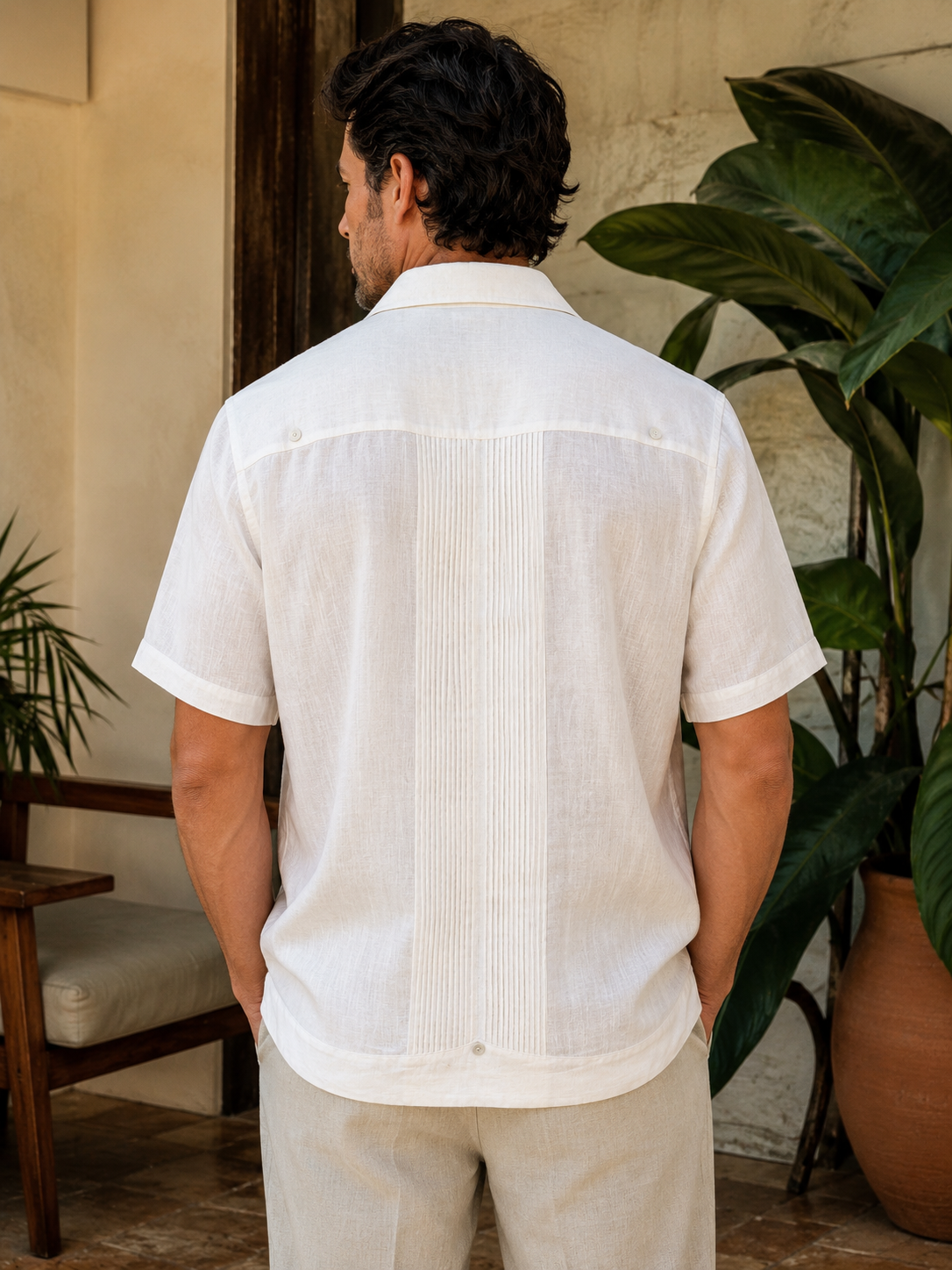 GUAYABERA GUANTANAMERA EL DORADO WHITE MANGA CORTA