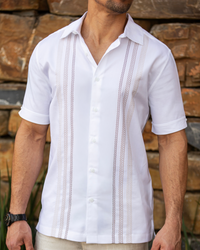 CAMISOLA CUBAVERA BLANCO HOMBRE