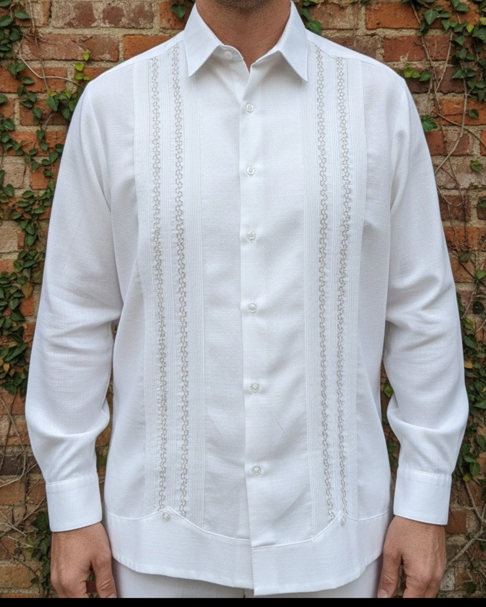 GUAYABERA MERIDANAS BLANCO COLONIAL