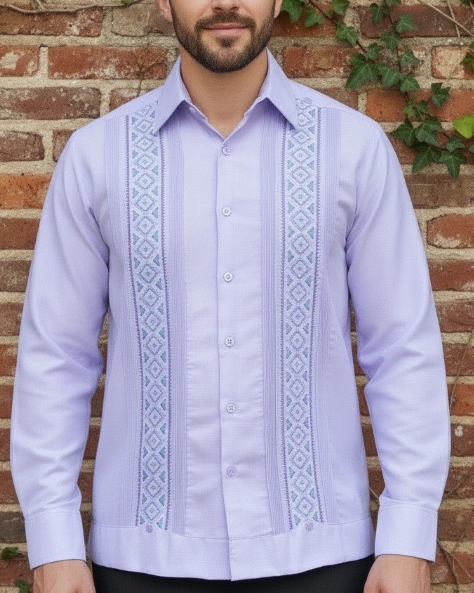 GUAYABERA MERIDANAS  ALFORJA LILA