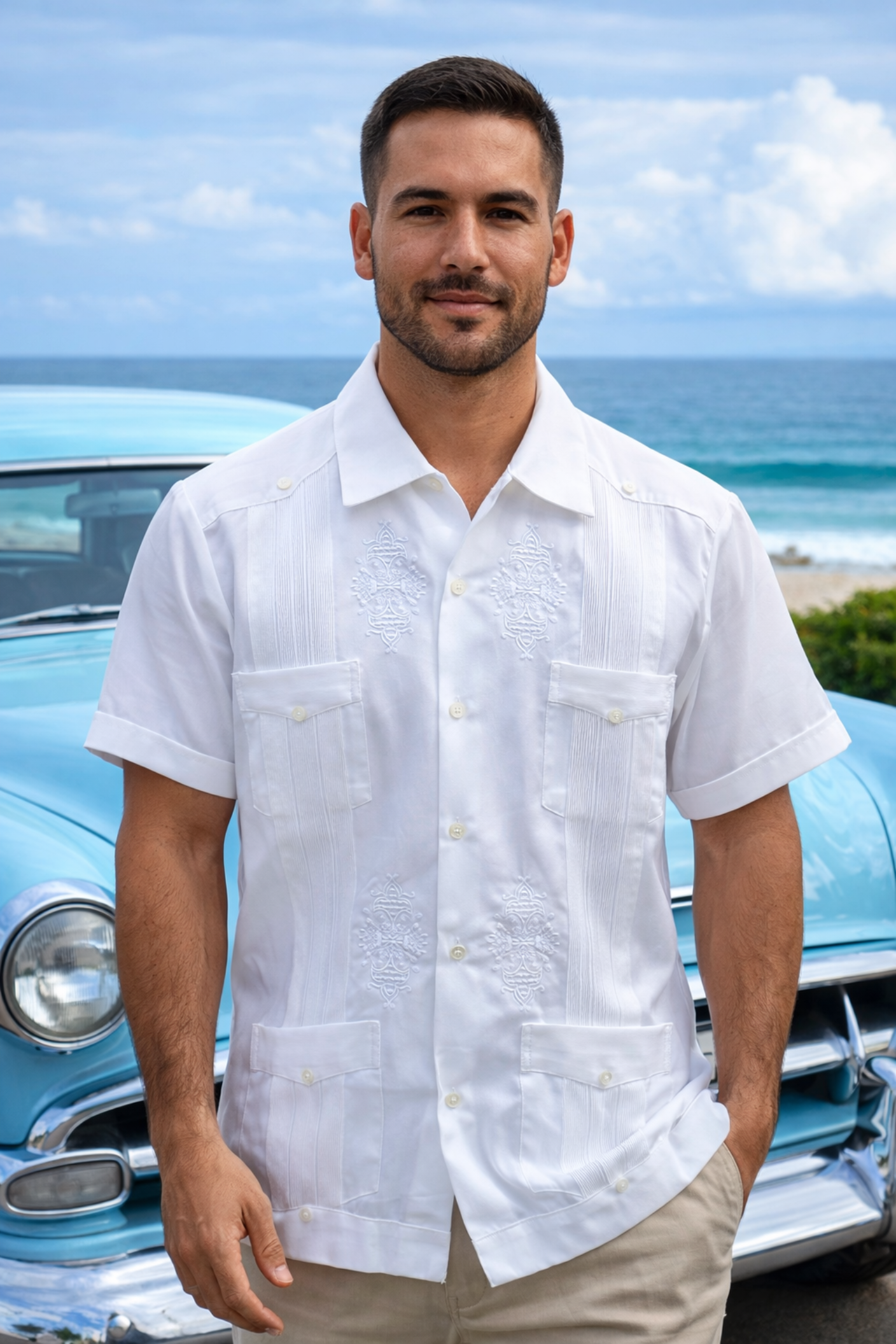 GUAYABERA COPACABANA BLANCO
