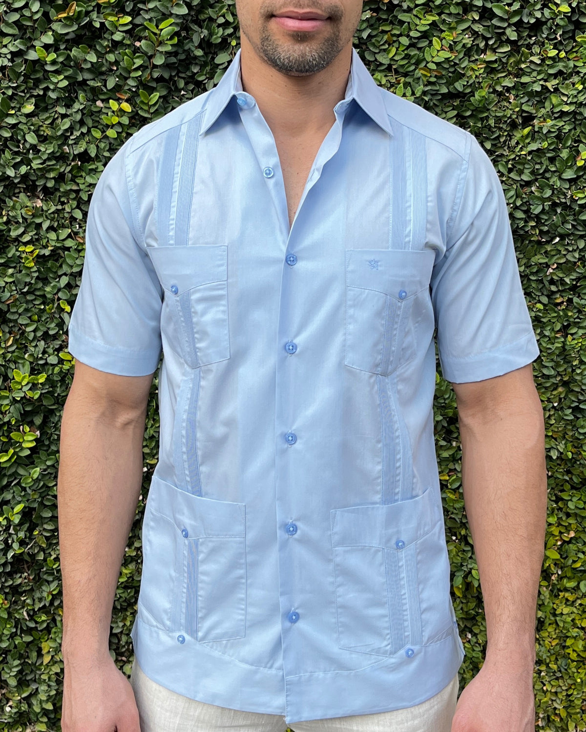 GUAYABERA MANCHESTER AZUL MANZANILLO