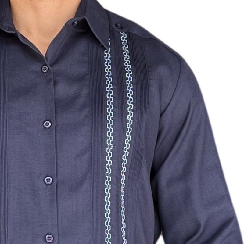 GUAYABERA MERIDANAS AZUL TOLUM