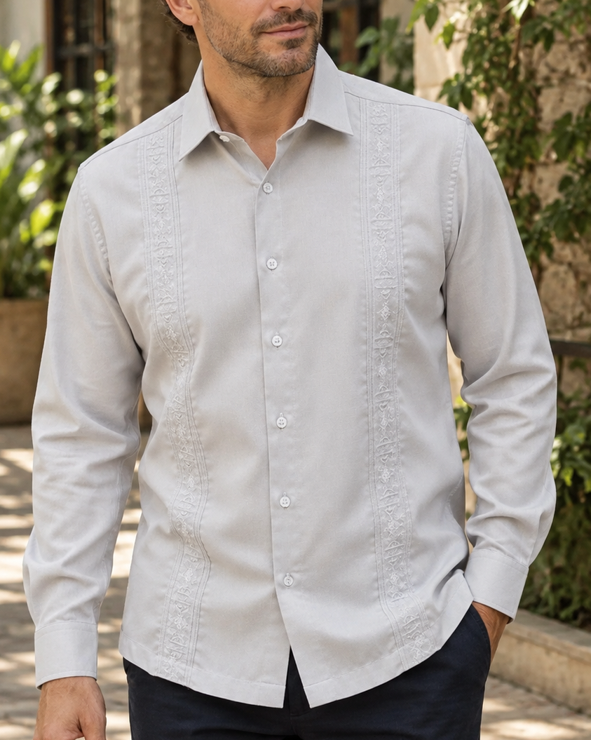 GUAYABERA MANCHESTER  ANTURIO GRIS TALLA S