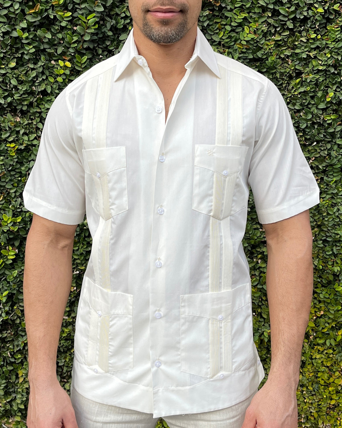 GUAYABERA MANCHESTER HUESO TAMPICO