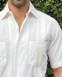 GUAYABERA MANCHESTER HUESO TAMPICO