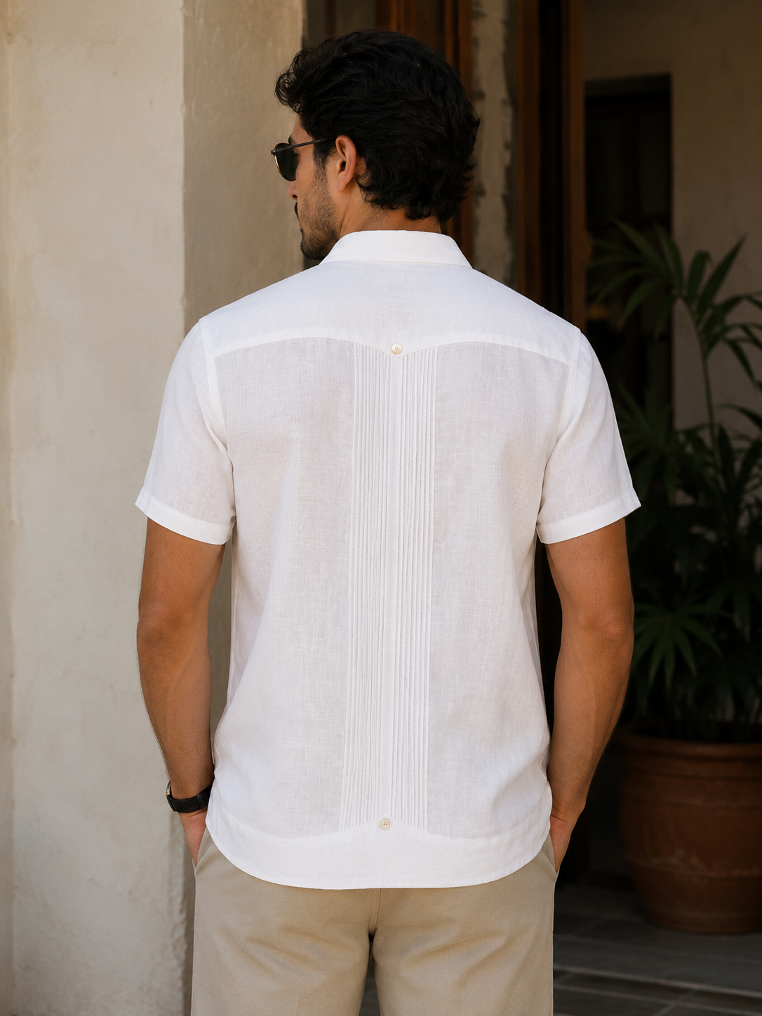 GUAYABERA GUANTANAMERA ETIQUETA MANGA CORTA