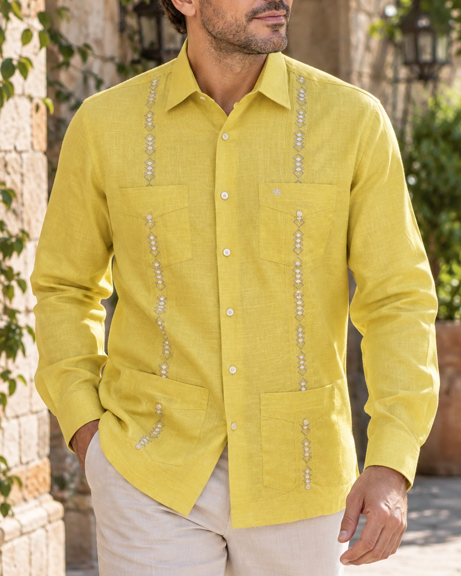 GUAYABERA MANCHESTER  LIMON VERDE TALLA XXXL