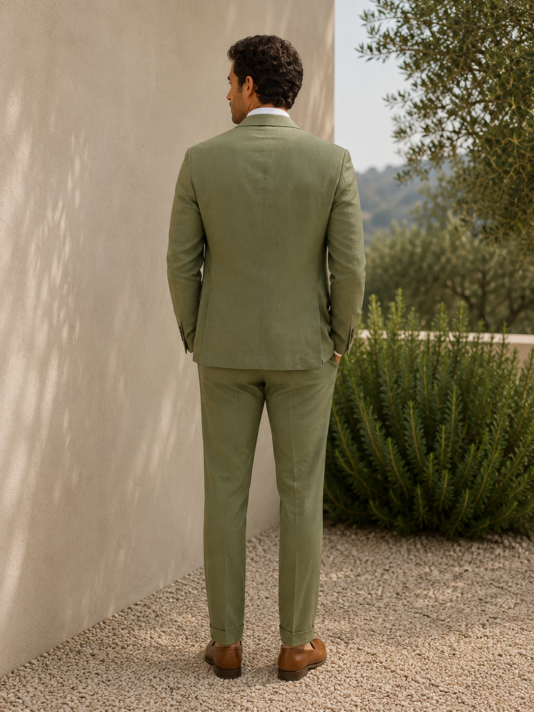 TRAJE SLIM FIT RAMATY PALENCIA OLIVO