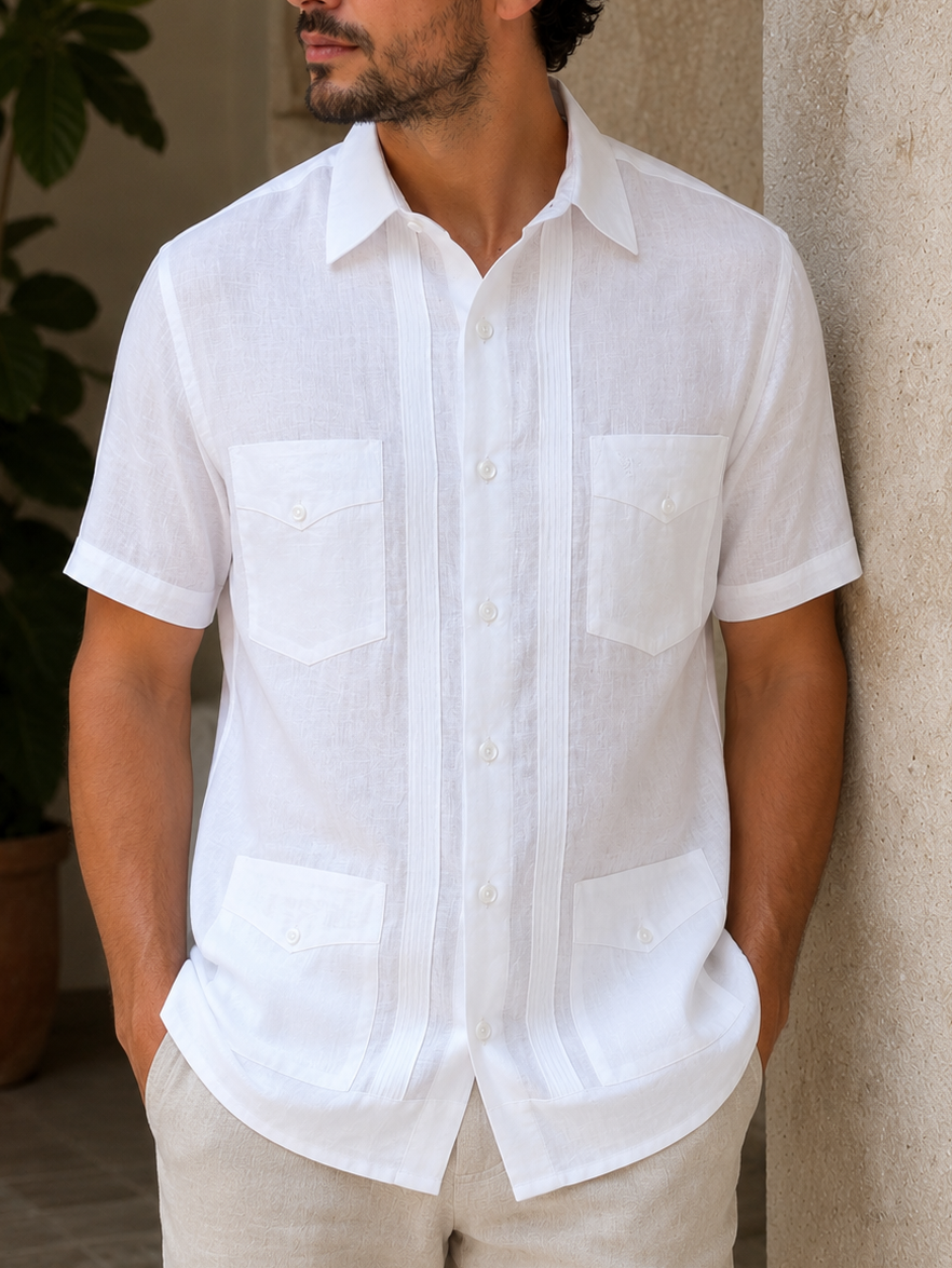 GUAYABERA MANCHESTER  LAGARES BLANCO
