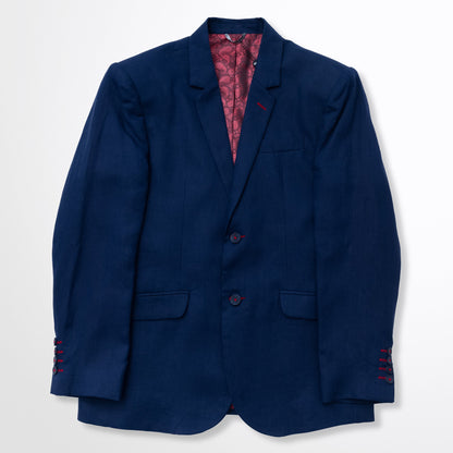 SACO ENZO AZUL MARINO DAMASCO